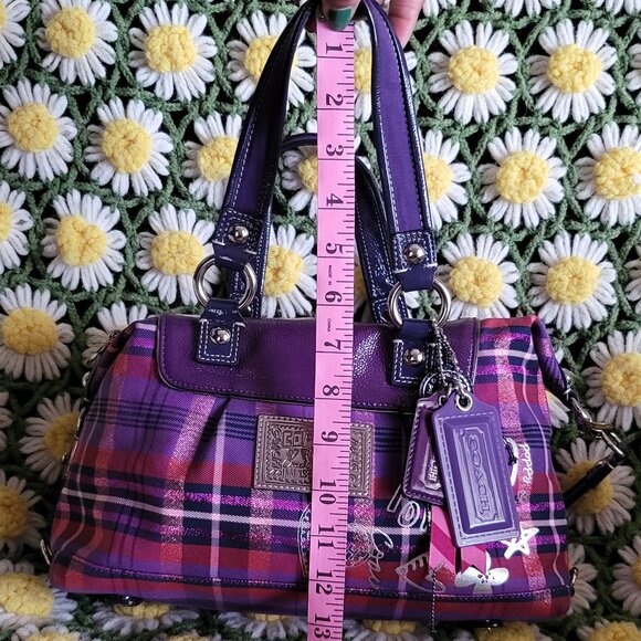 Coach Poppy Tartan Bag + Wristlet - Picture 8 of 15
